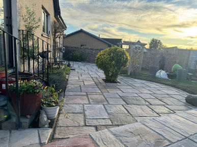 Detailed stone masonry work on bespoke entranceway