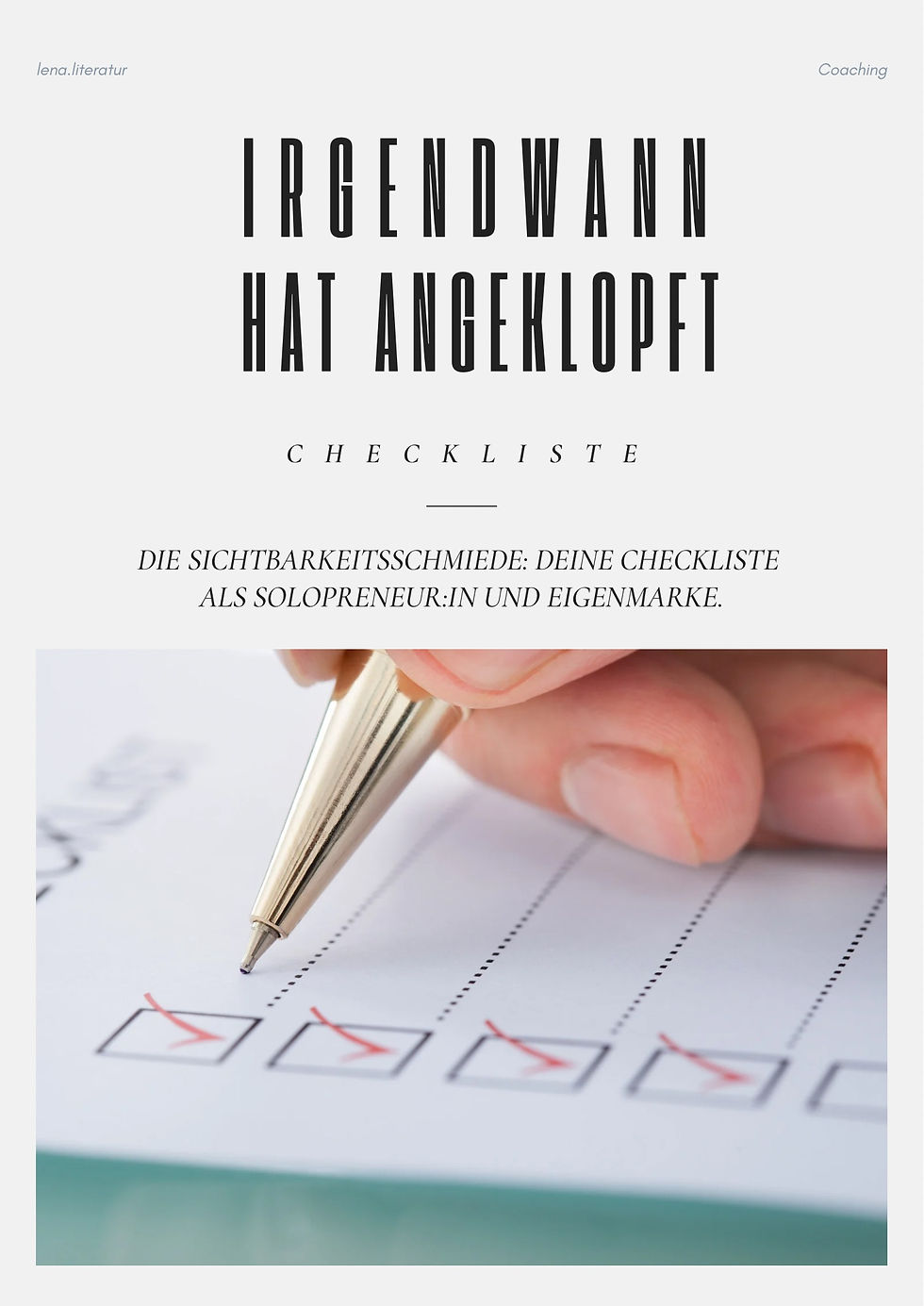 Checkliste Basis-/Schwerpunkt-Coaching Sichtbarkeit