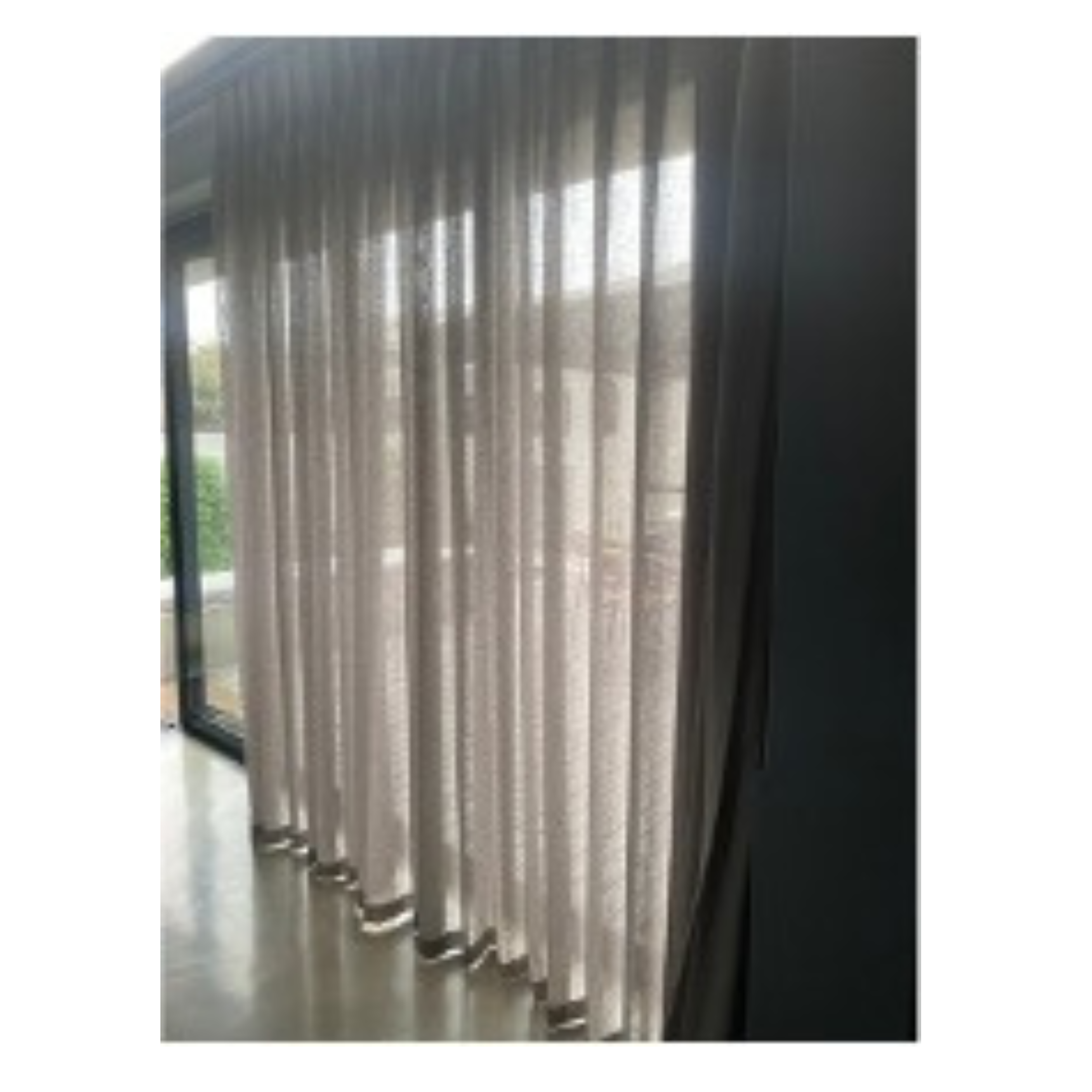 Single Grey Curtain Drop
