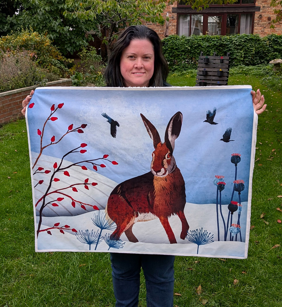 Winter Hare Sherpa Blanket - Baby