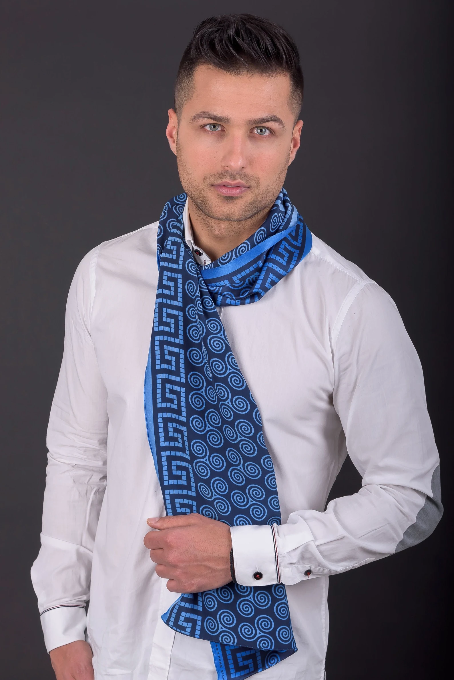 Artisan Silk Scarf with Abstract Design
