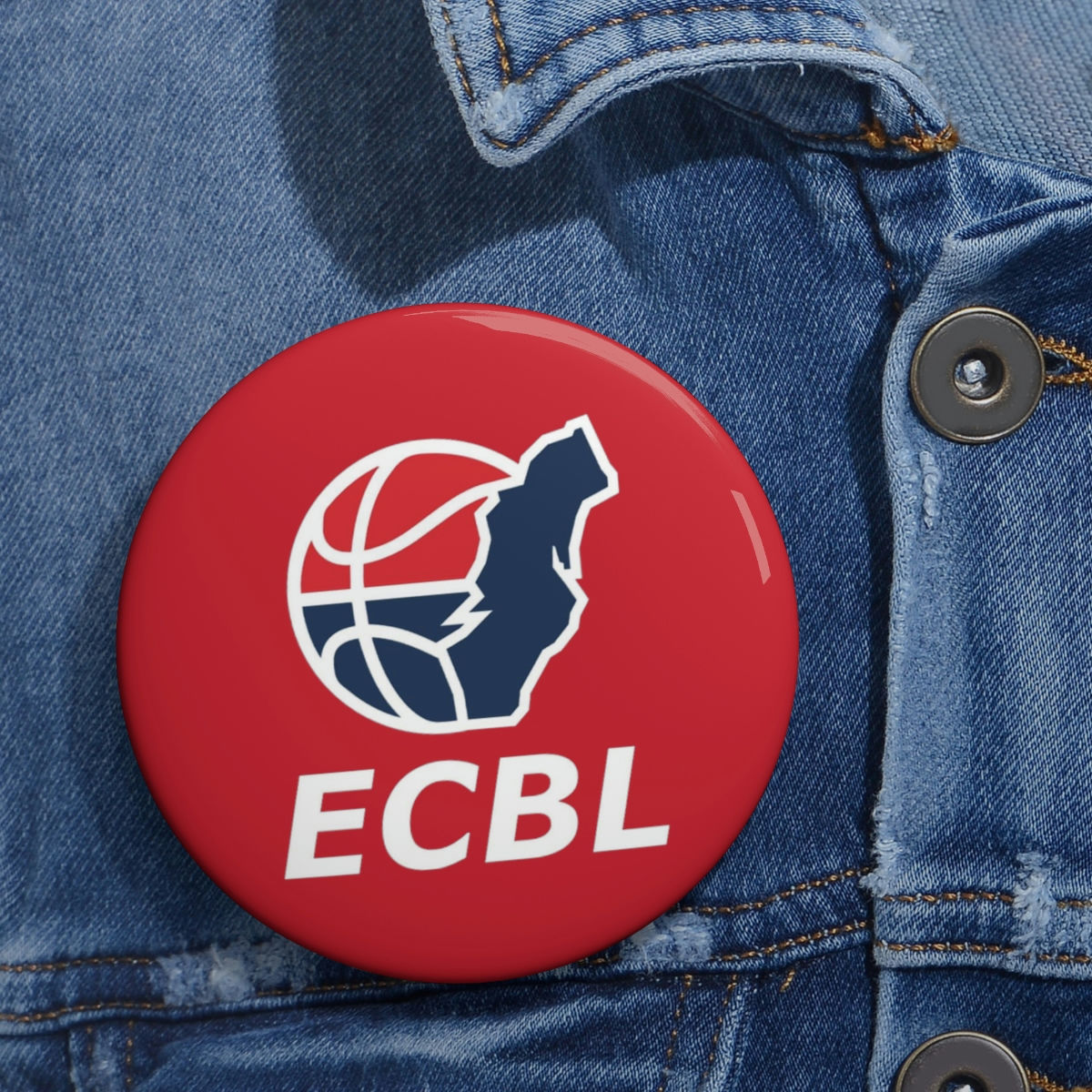 ECBL Custom Pin Buttons (RED)