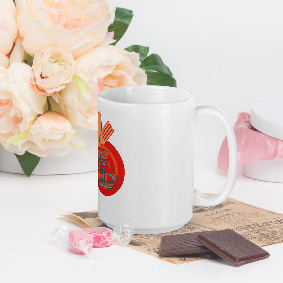 Thumbnail: White glossy mug - Mukbang with Jho Jho (white)