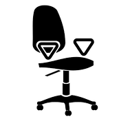 kantoor-roller-stoel-vector-illustratie_
