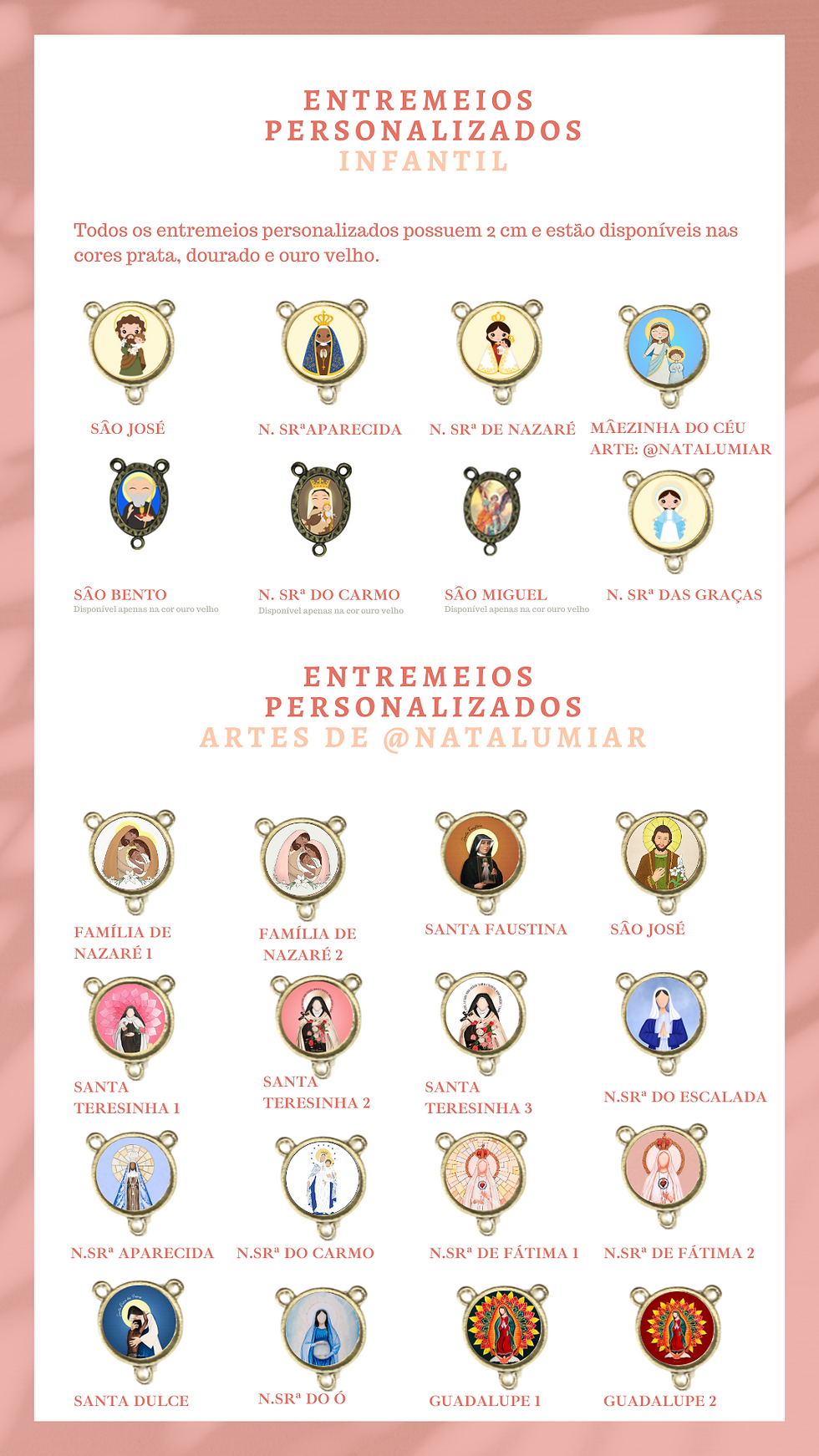 Miniatura: Terço de pérolas (escolha o santo do entremeio)