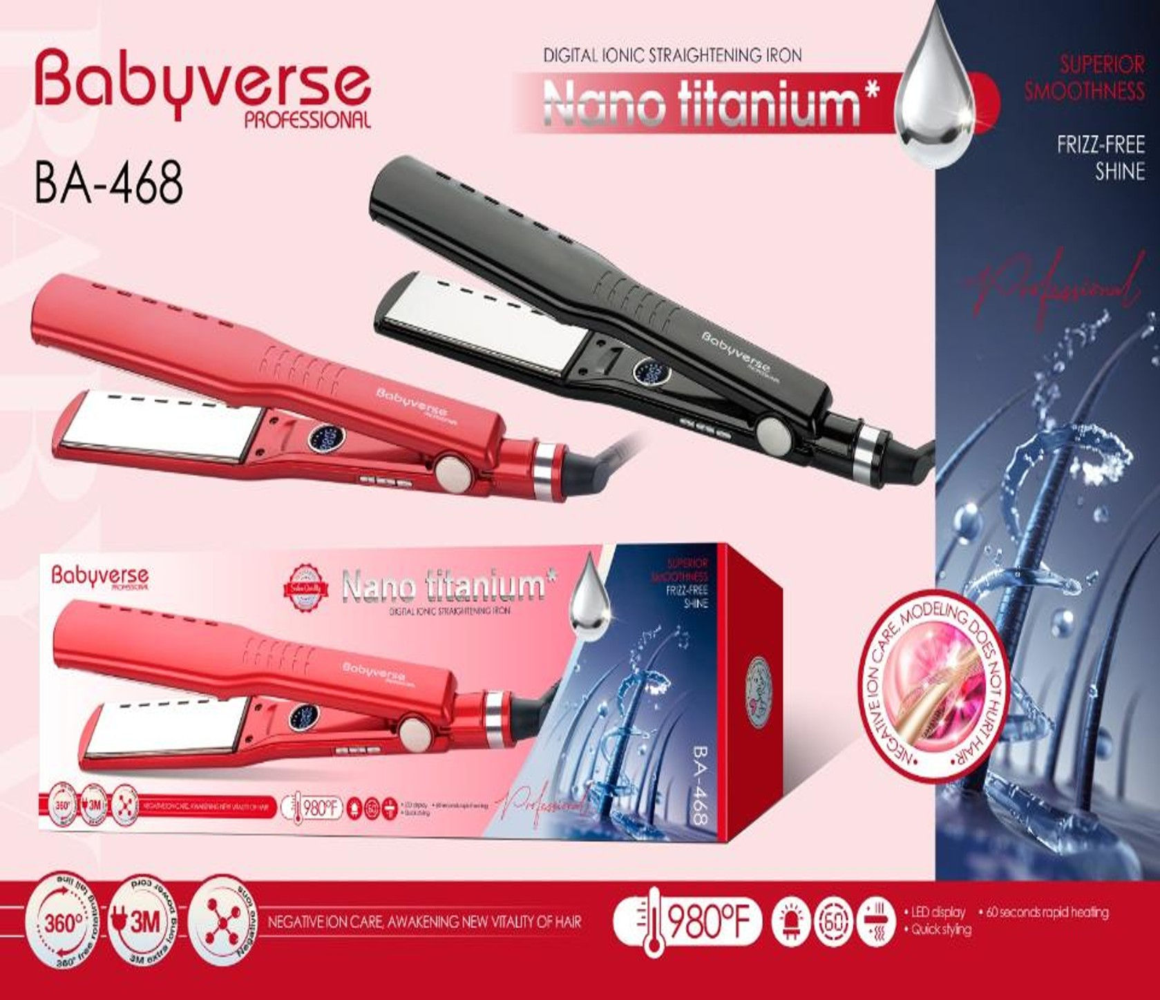 Plancha Alisadora Profesional – Cabello Liso, Brillante y Sin Frizz