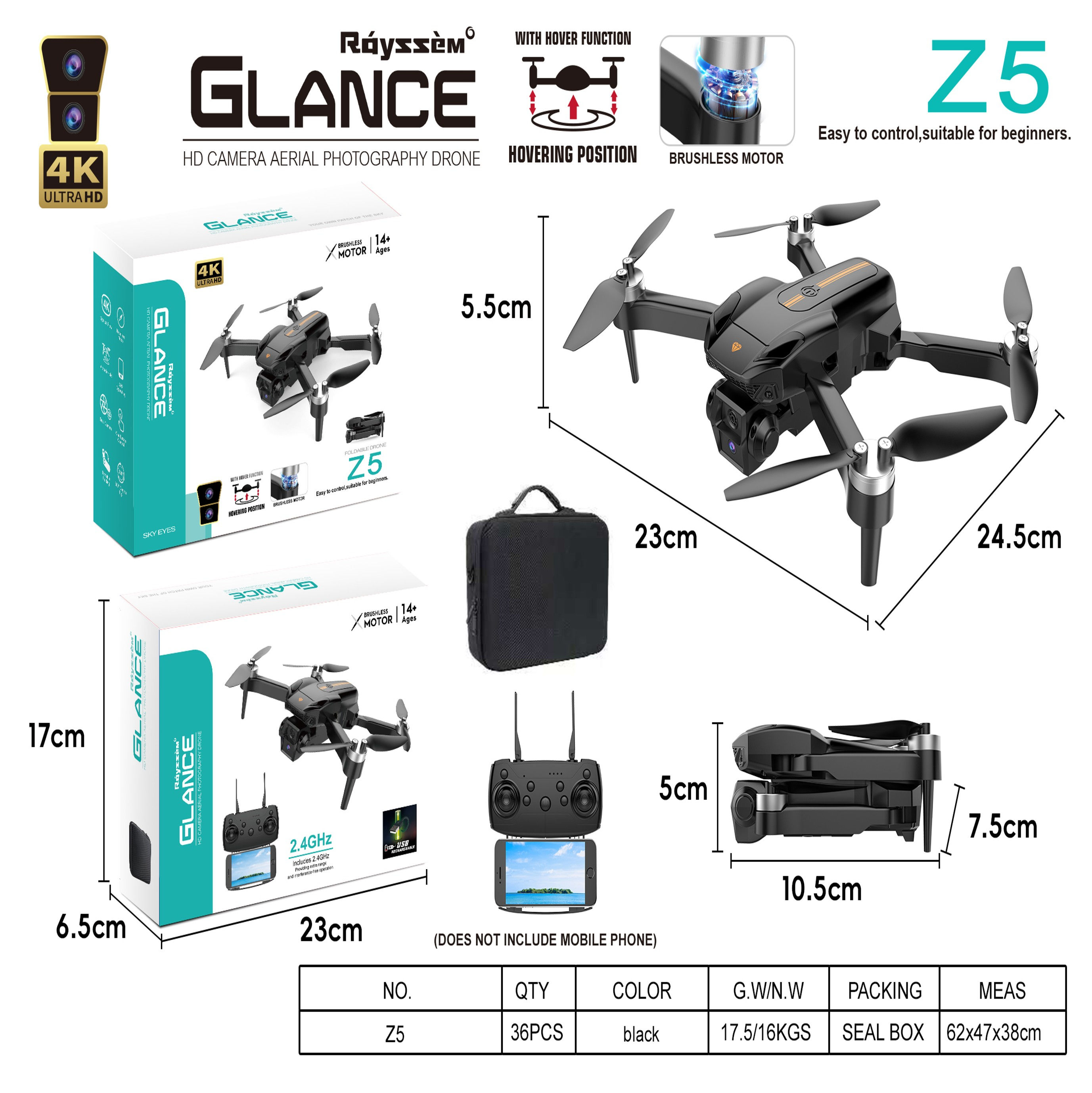 Dron Z5 con Motor Sin Escobillas y Doble Cámara – Potencia y Diversión Aérea