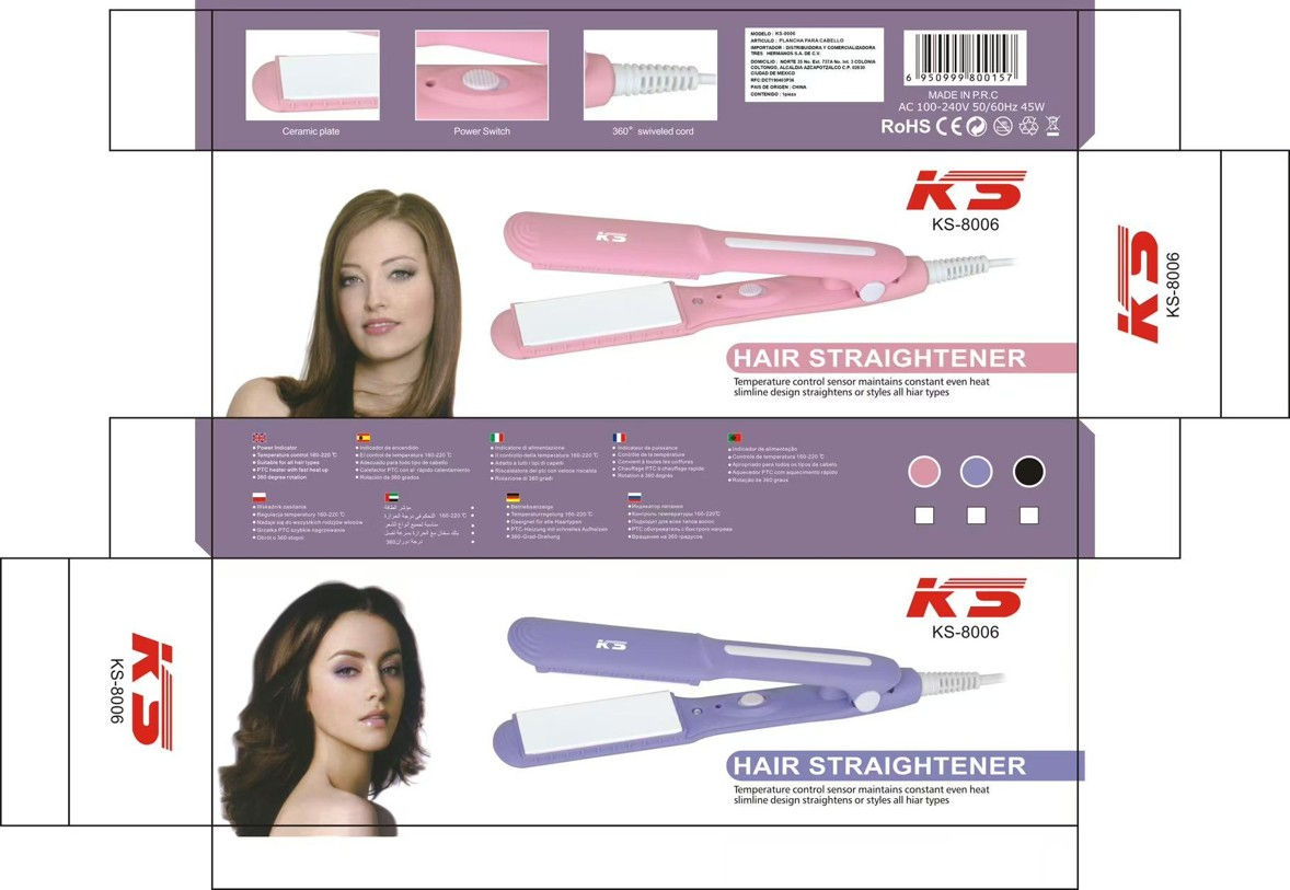 Plancha para Cabello KS-8006
