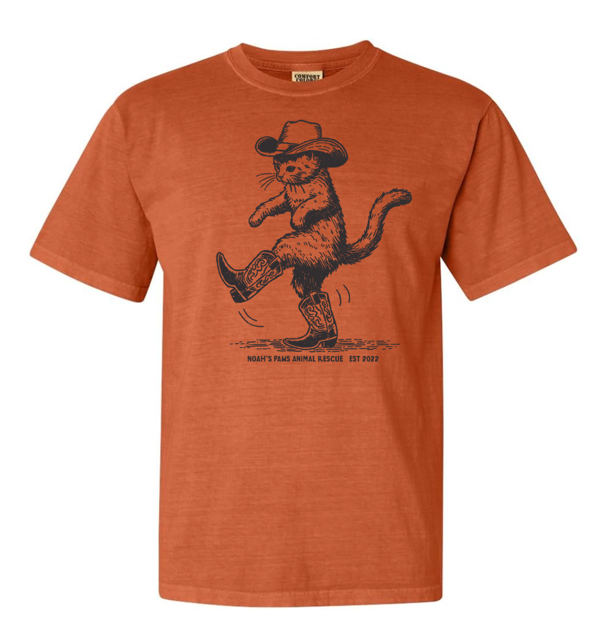 Cowboy Kitty Burnt Orange Tshirt