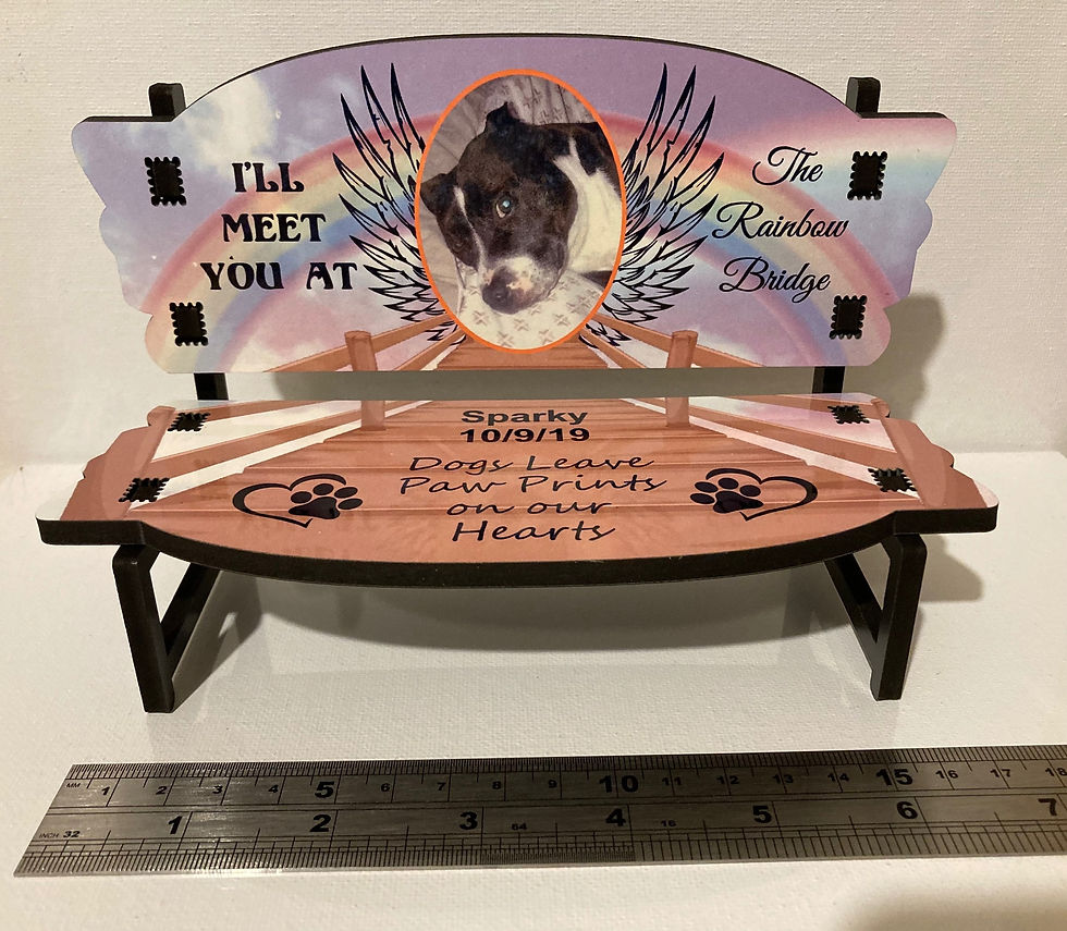 Mini Memory Bench Ornament (MDF)