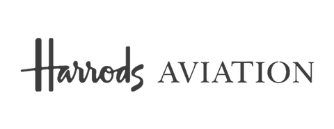 Chauffeur greeting passenger at Harrods Aviation terminal.