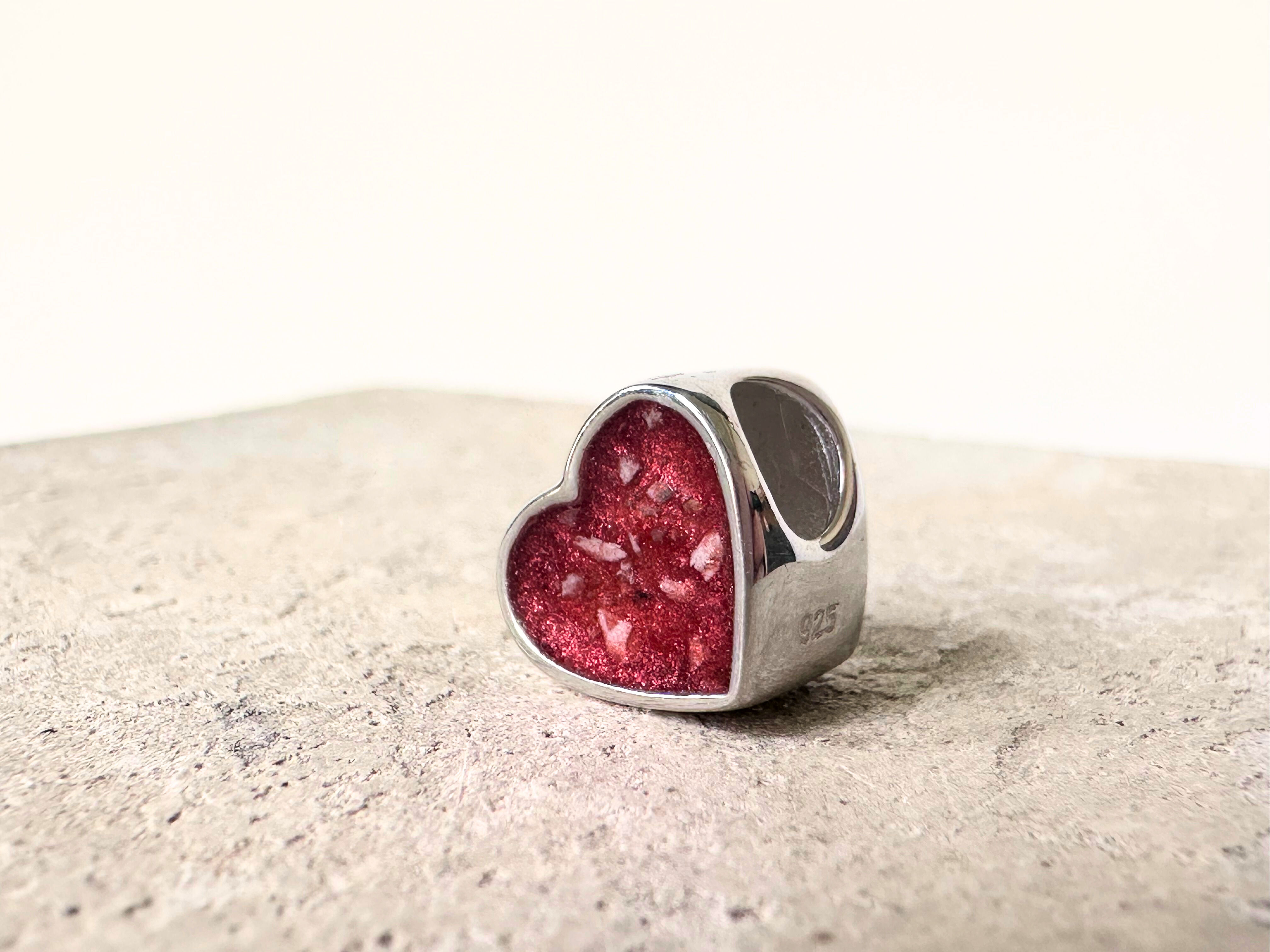Heart Memorial Charm Bead