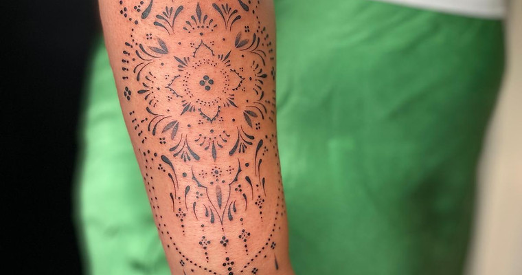 Decorative pattern tattoo design from London tattoo artists at Sixty Ink.