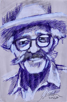 48. Portrait of Carlos, Blue. 2024