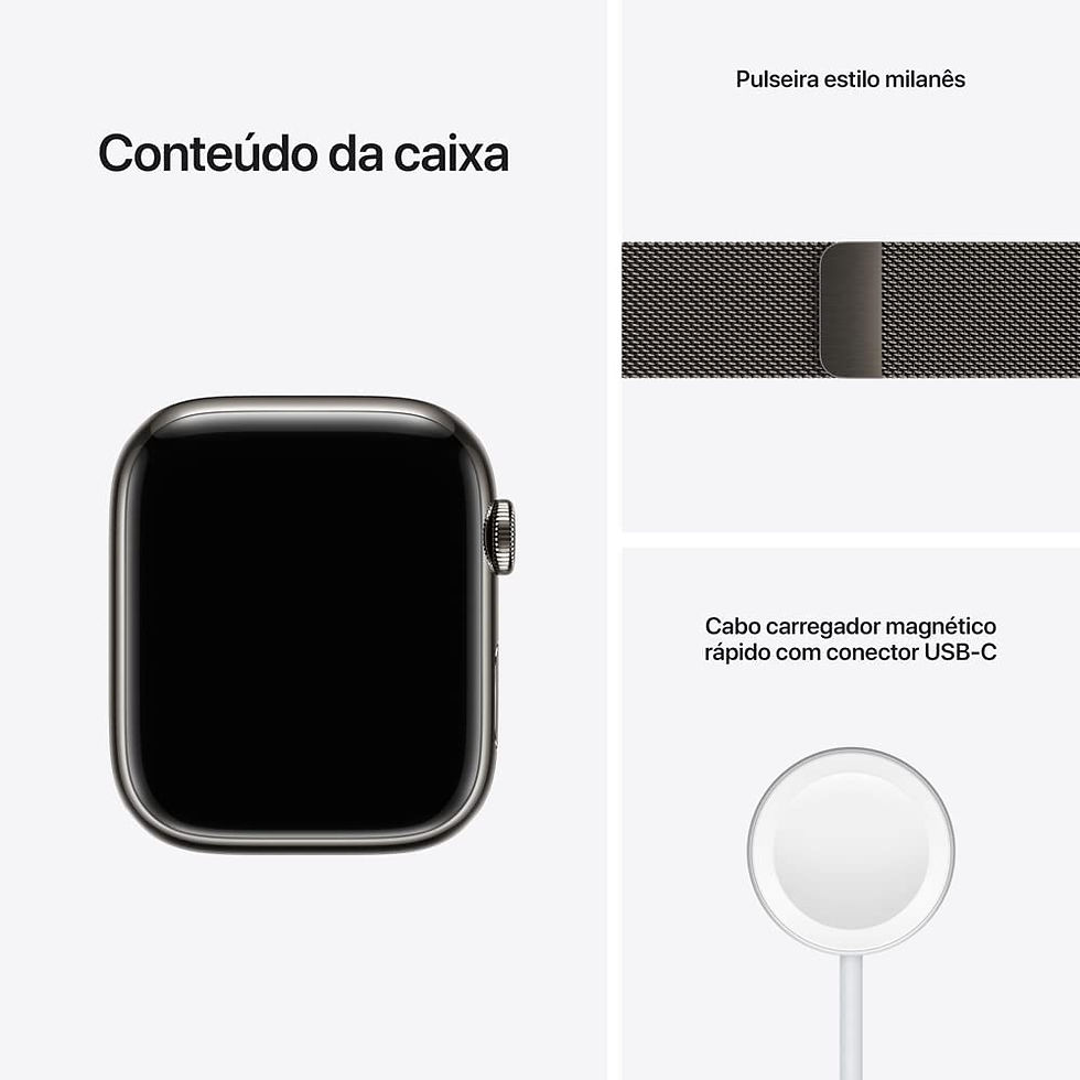 Miniatura: Apple Watch Series 7 (GPS + Cellular), Caixa em aço inoxidável grafite de 45 mm
