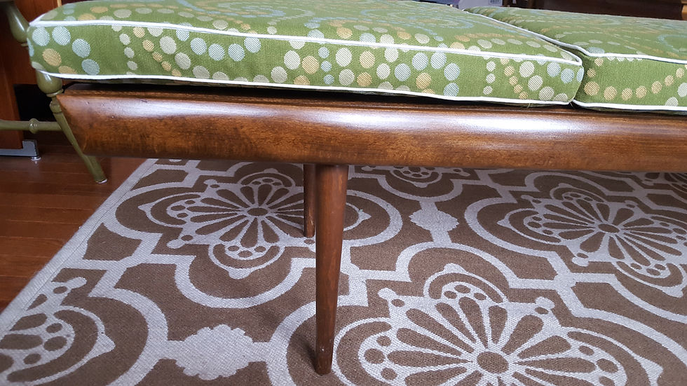 Thumbnail: vintage furniture and decor, mid century, slatted, walnut, cushion