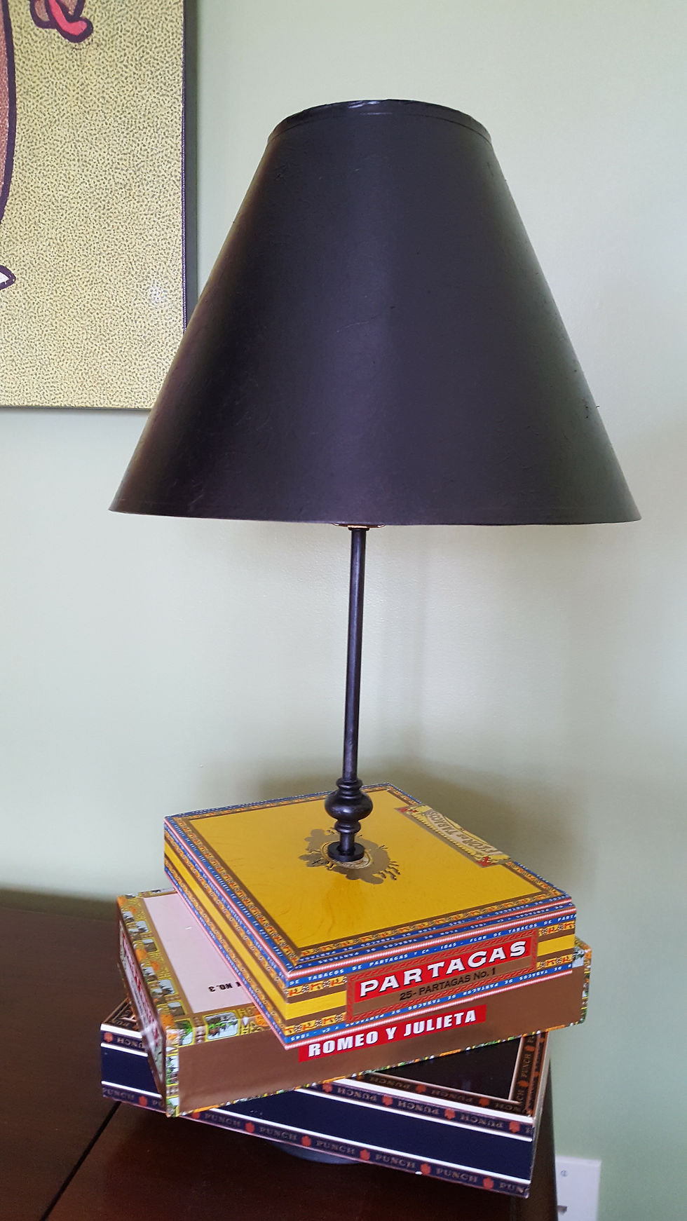 Thumbnail: vintage furniture and decor cigar box, lamp, custom, unique