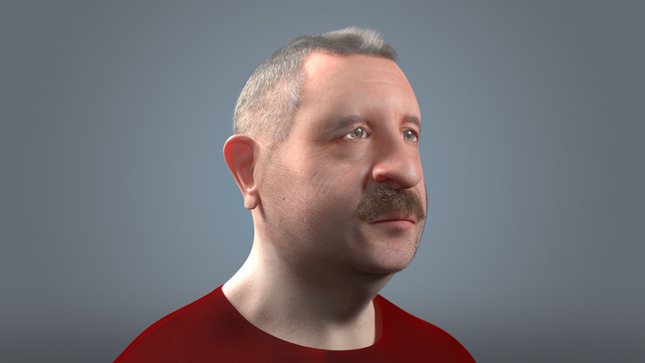 A 3d portrait of a man