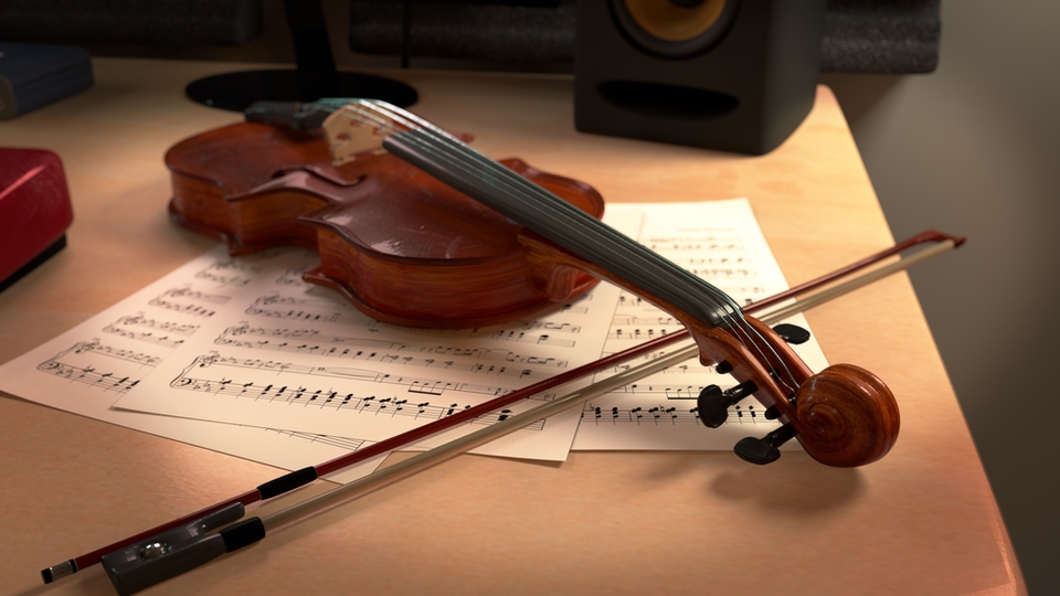 3D art of a violin