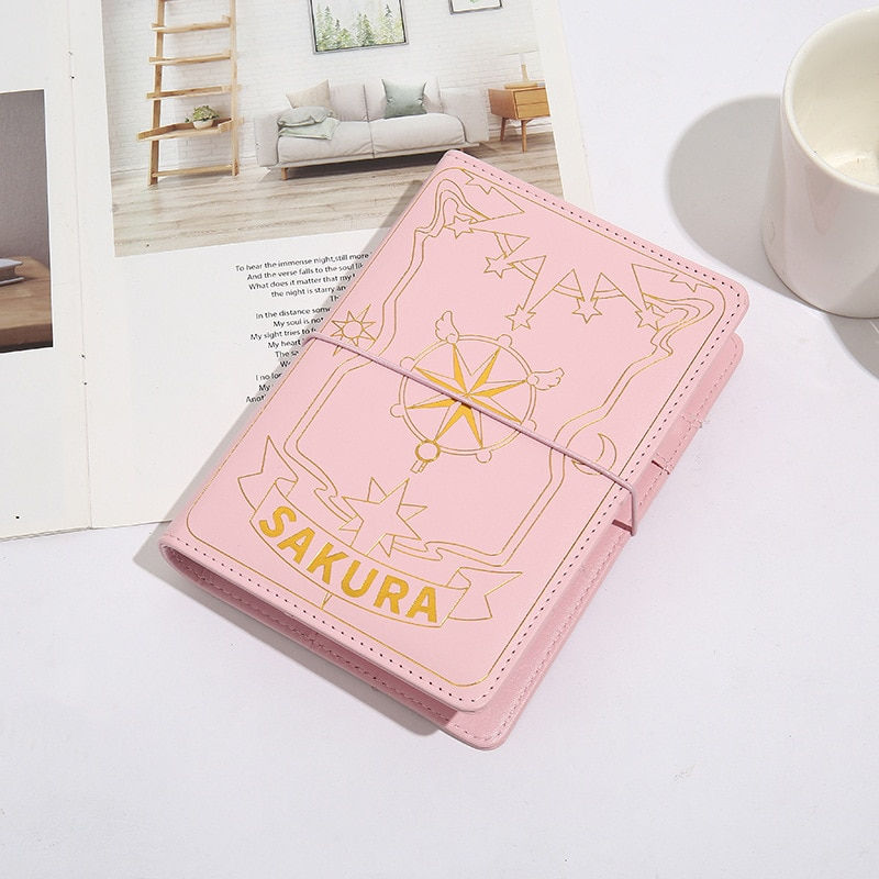 Thumbnail: Cute Pink Sakura Anime Loose-Leaf Diary Notebook