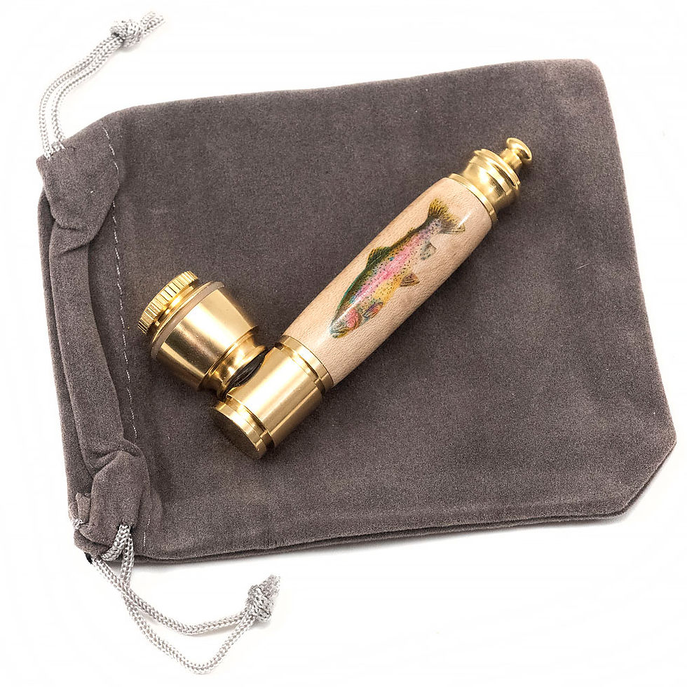 Thumbnail: Fly Fishing Curly Maple Trout Smoking Gift Pipe