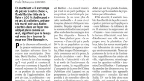 La presse en parle : David Barbier à 100% pour le renouveau de la cité