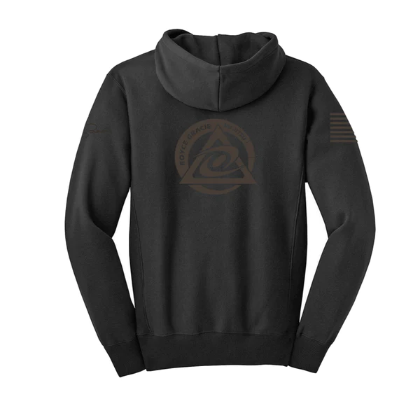 Thumbnail: Royce Gracie Blackout Zip Up Hoodie - Black