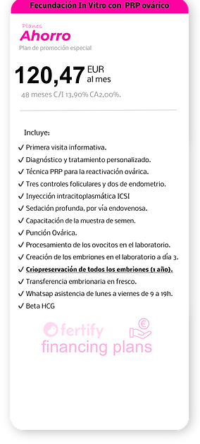 FINANCIACIÓN FIV+PRP 