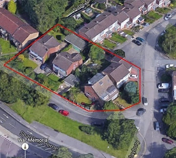 Steeplands & Claybury, Bushey (WD23) – assembled site of four houses with planning approved for 24 residential units