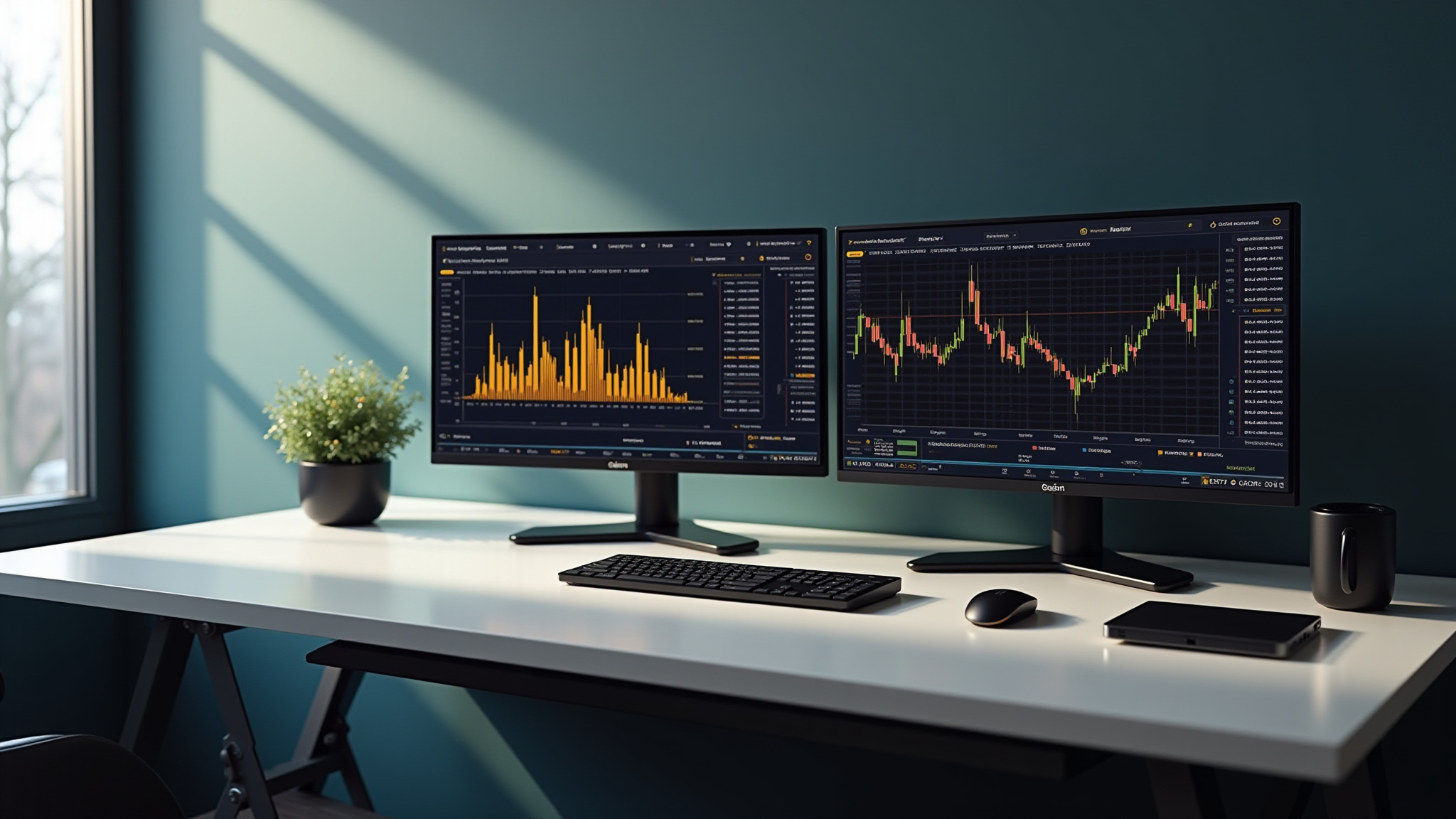 Image of two workstations