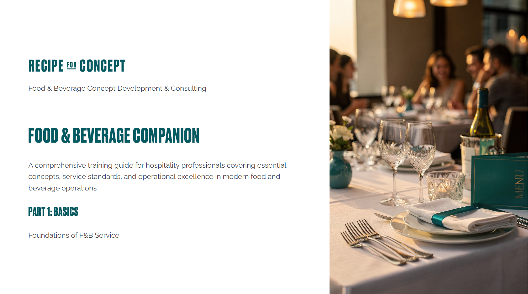 F&B Basics & Fundamentals, E-Book 30 Seiten, F&B Companion, Part 1 (English)