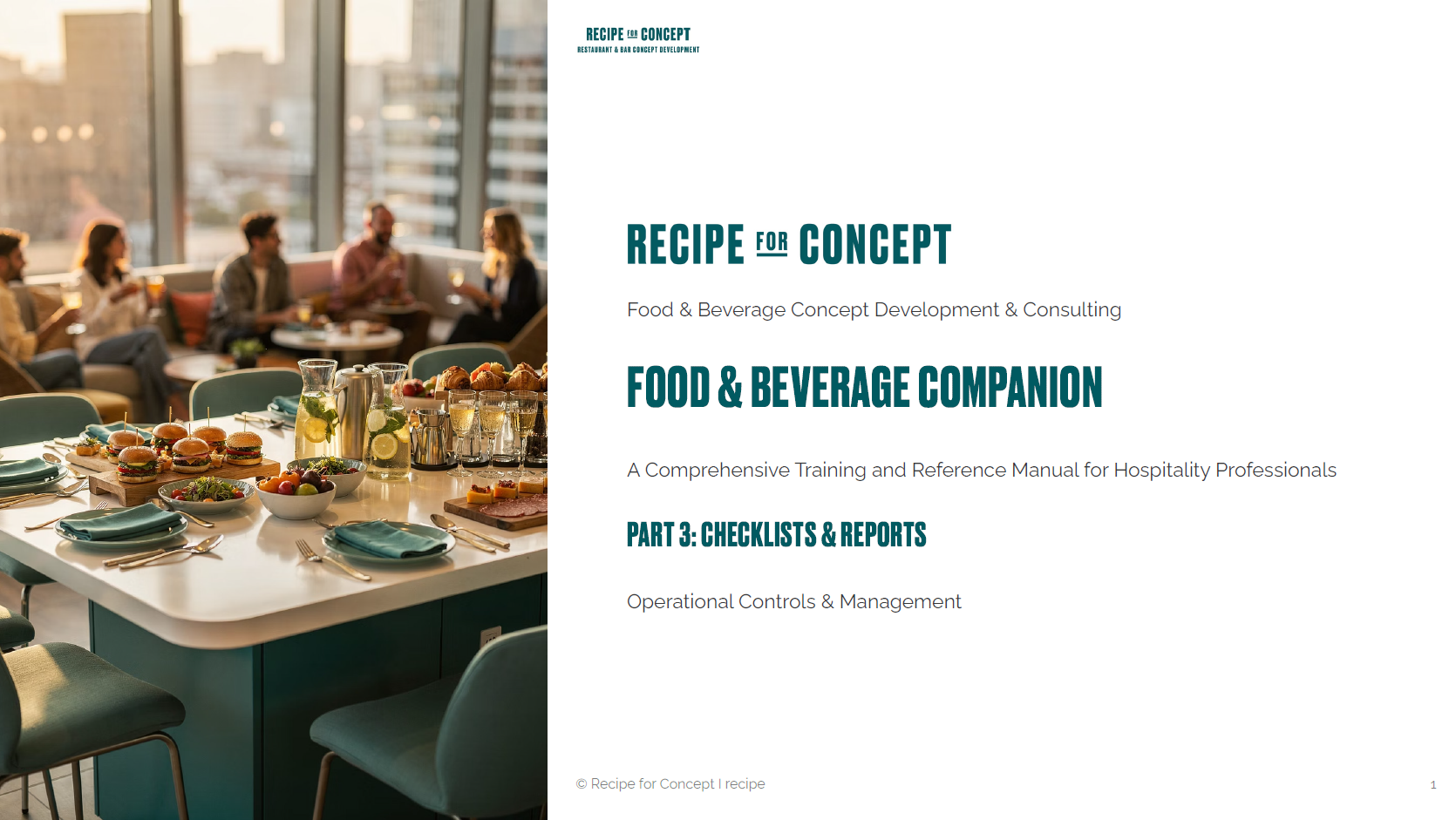 F&BChecklists & Reports, E-Book 60 Seiten, F&B Companion, Part 3 (ENGLISH)