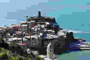 View overlooking the village of Vernazza in the Cinque Terre