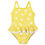 Thumbnail: Snuggly Princess Yellow Polka Dot One Piece Ruffle Swimsuit 