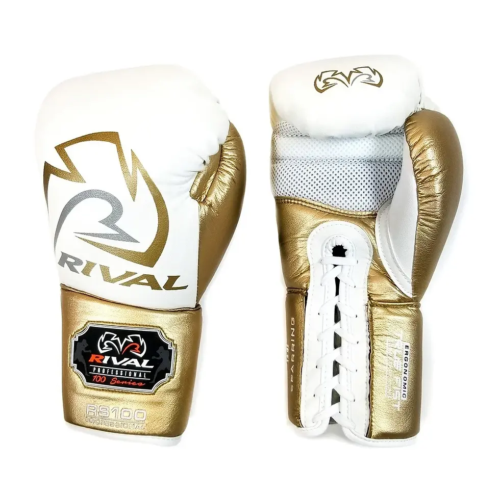 Küçük resim: Rival RS100 White Professional Sparring Boks Eldiveni (Ipli)