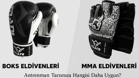 MMA eldiveni ve boks eldiveni yan yana karşılaştırma görseli - Dövüş Rehberim