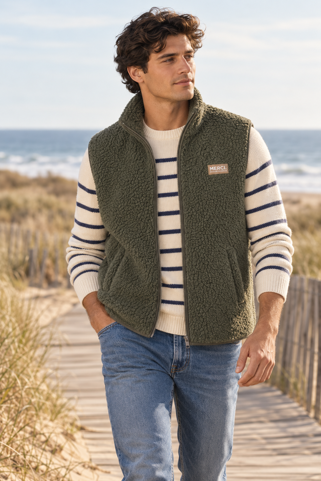 Gilet Sherpa zip
