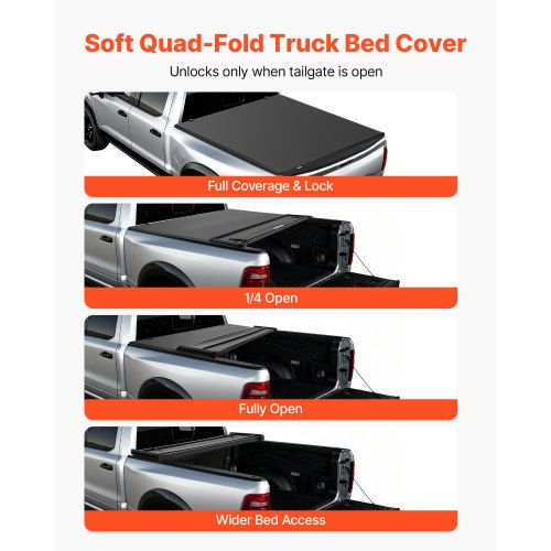 Miniature : VEVOR Couvre-Tonneau Souple pour Dodge Ram 1500 2019-2024