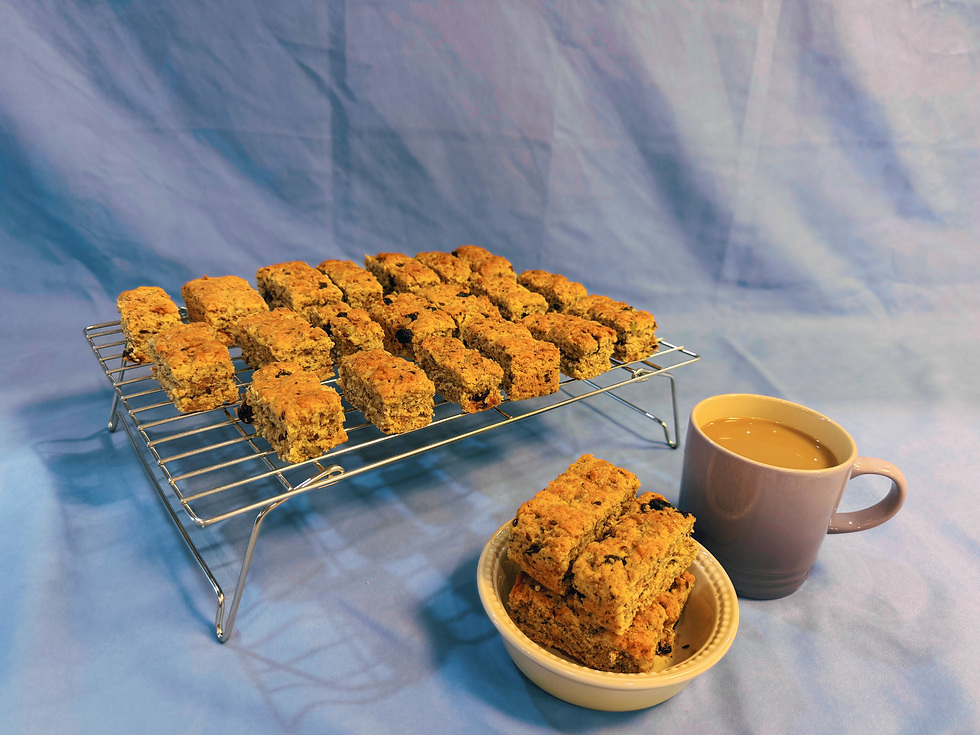 Biscuits au son avec raisins secs et graines