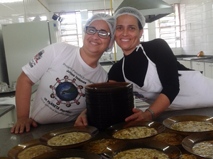 Conhecendo as cozinheiras da escola
