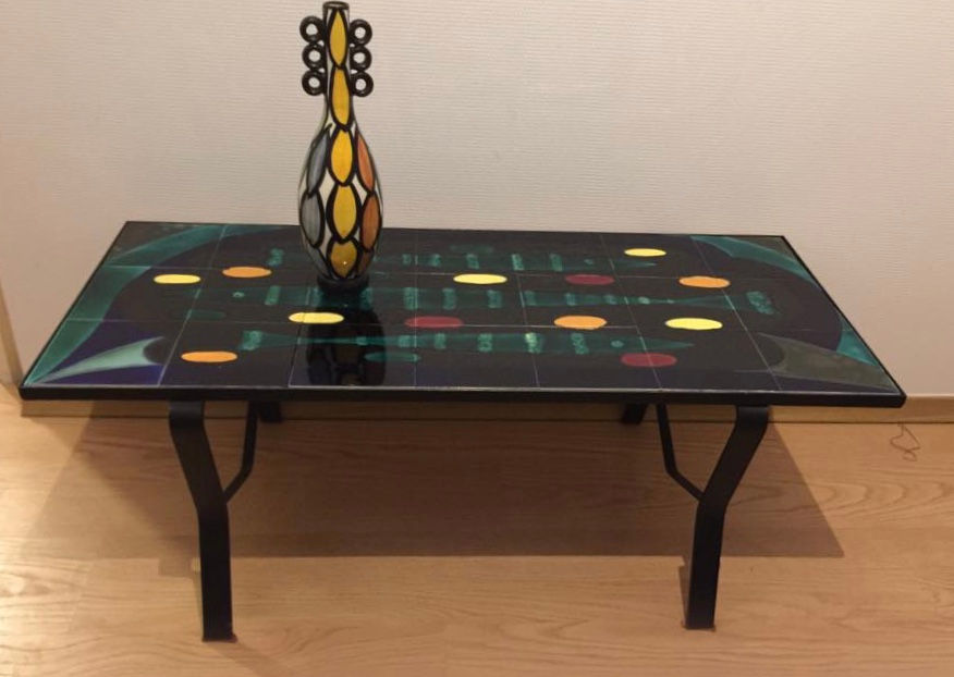 Miniature : Table en céramique 1950 Vallauris