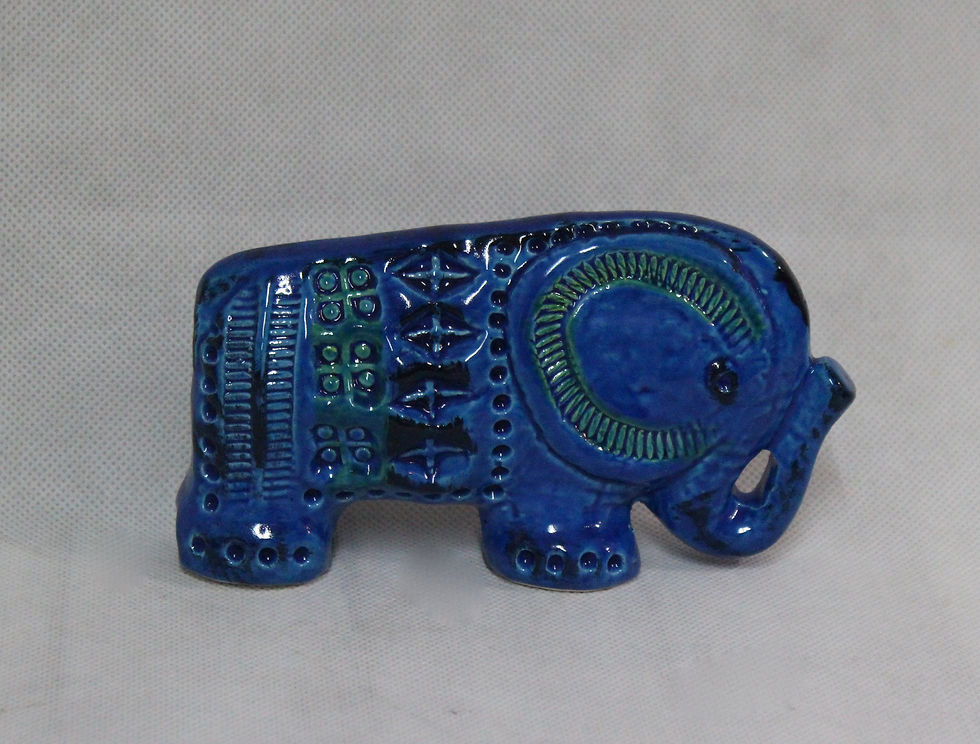 Miniature : Eléphant  Collection Bitossi Rimini blu 1953