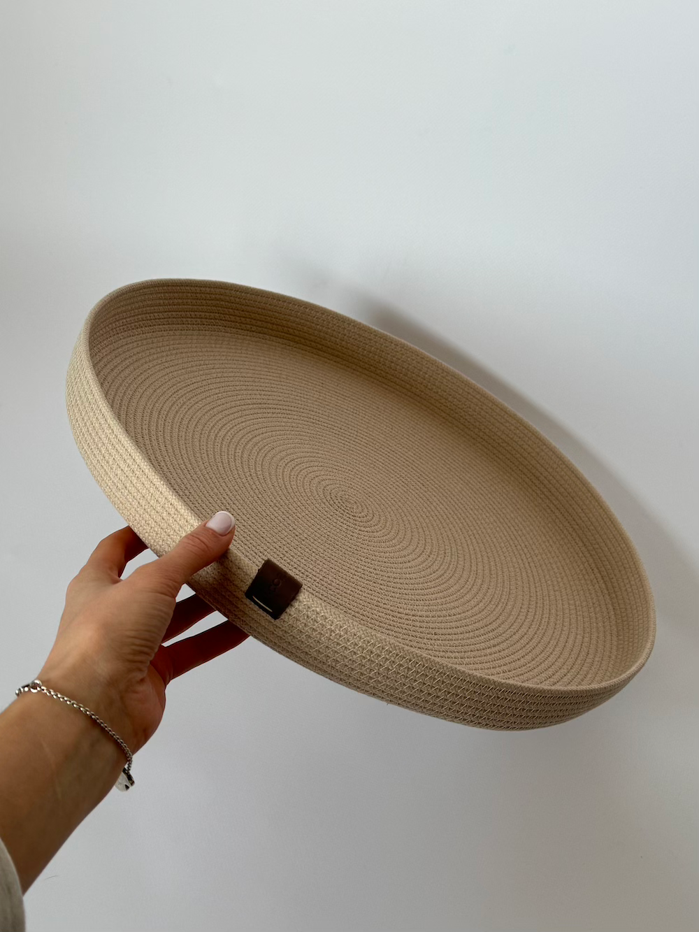 Піднос, 40х4 см, бежевий