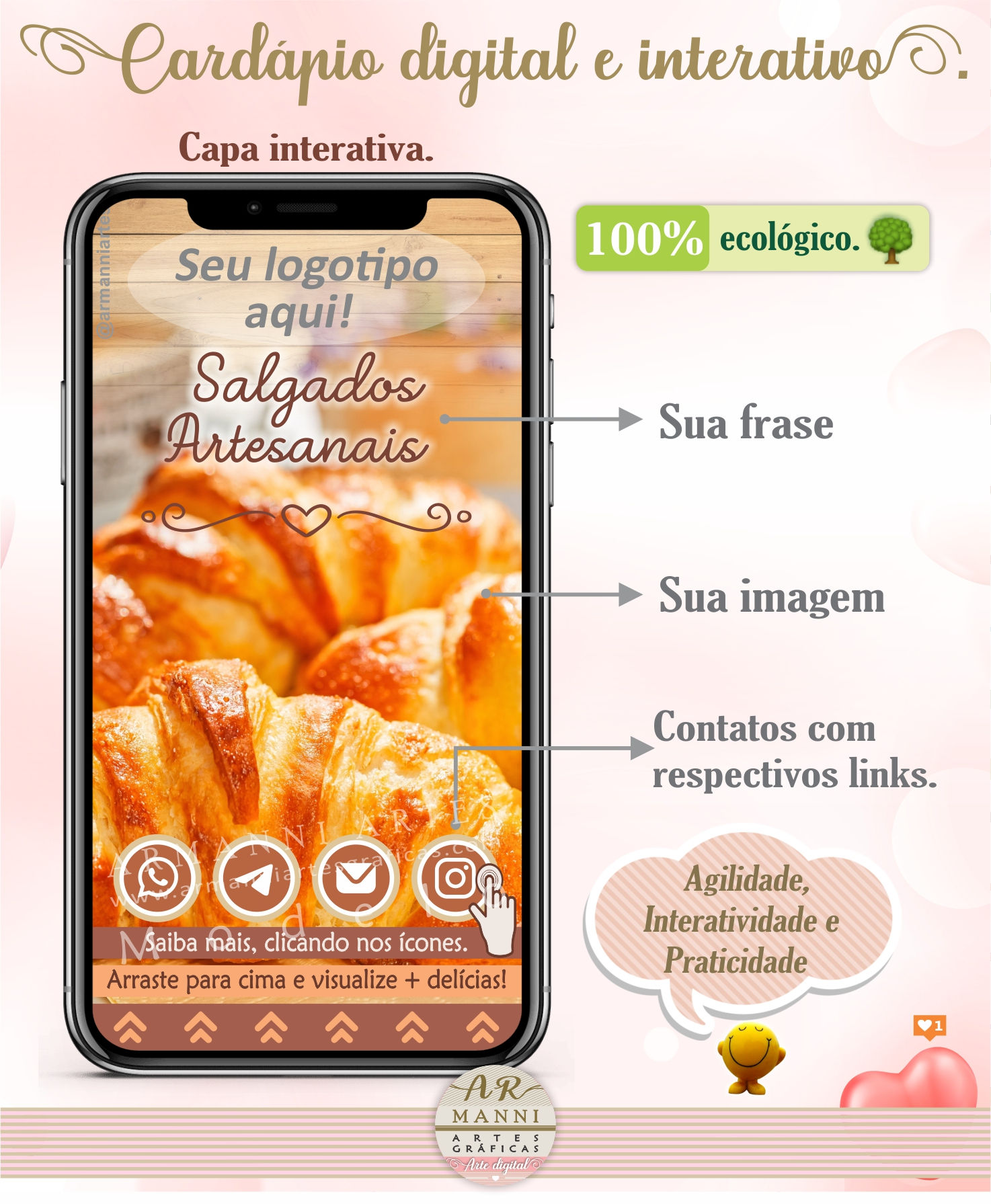 Cardápio digital e interativo - modelo 002