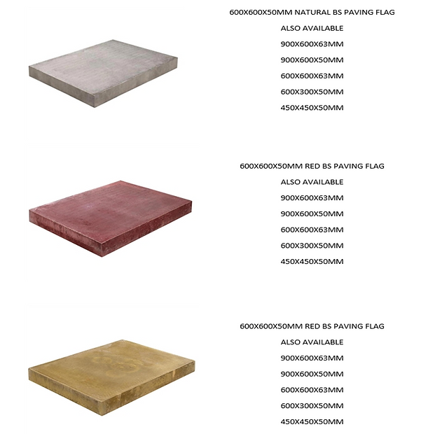 British standard paving flags