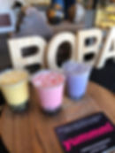 Selection of boba teas