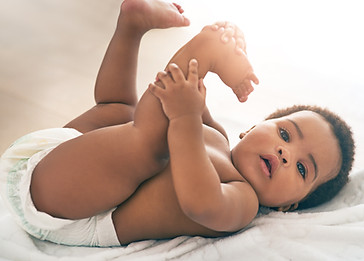 Baby in luier