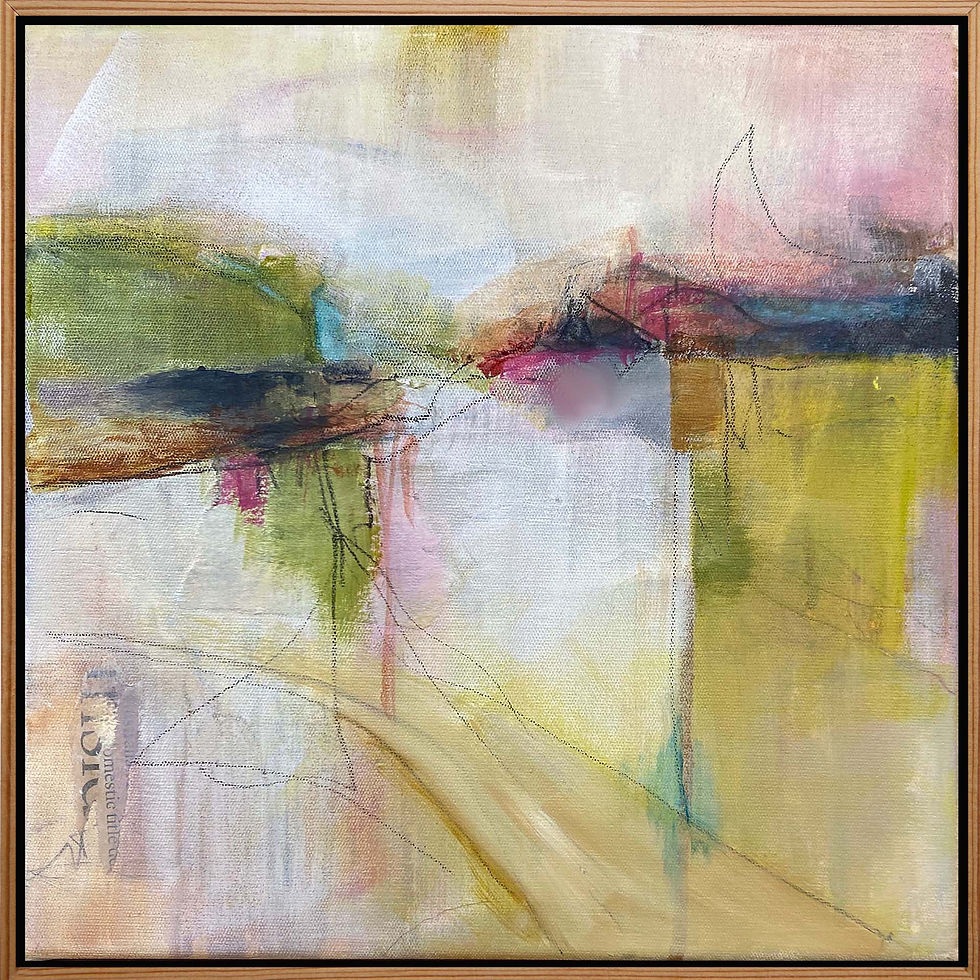 Lime Wash shown framed