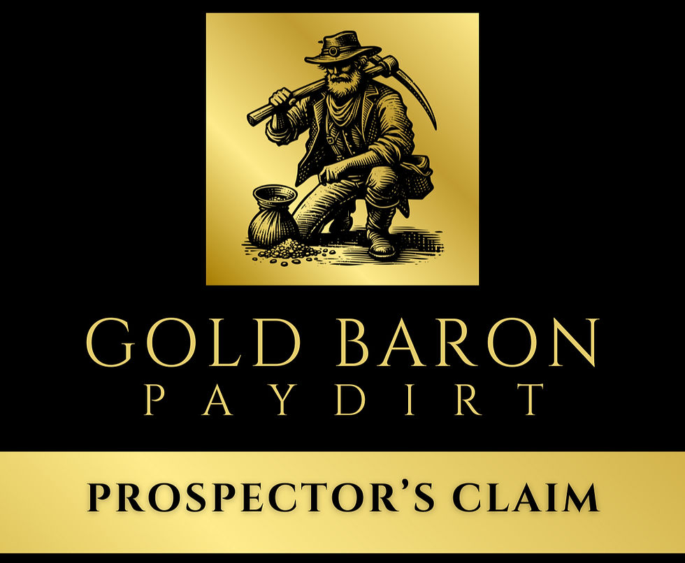 Thumbnail: A bag of Prospector's Claim paydirt from Gold Baron Paydirt.