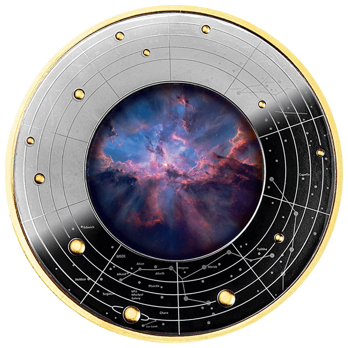 2026 Cameroon Life Cycle of Stars: Stellar Nebula 17.5 g Silver Coin Obverse